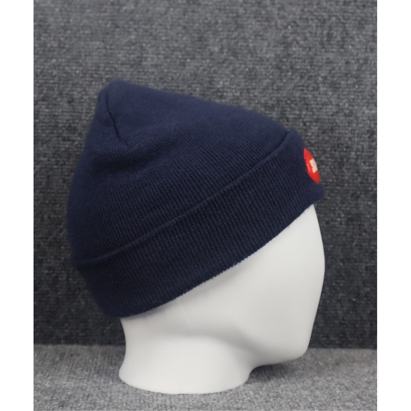 Supreme Knit Winter Beanie Hat Adult Unisex One Size Navy Blue Bubble Logo EUC - Picture 5 of 6